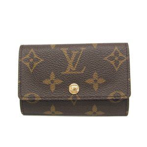 Louis Vuitton Monogram Key Holder 6 M62630 Men,Women Monogram Key Case Brown